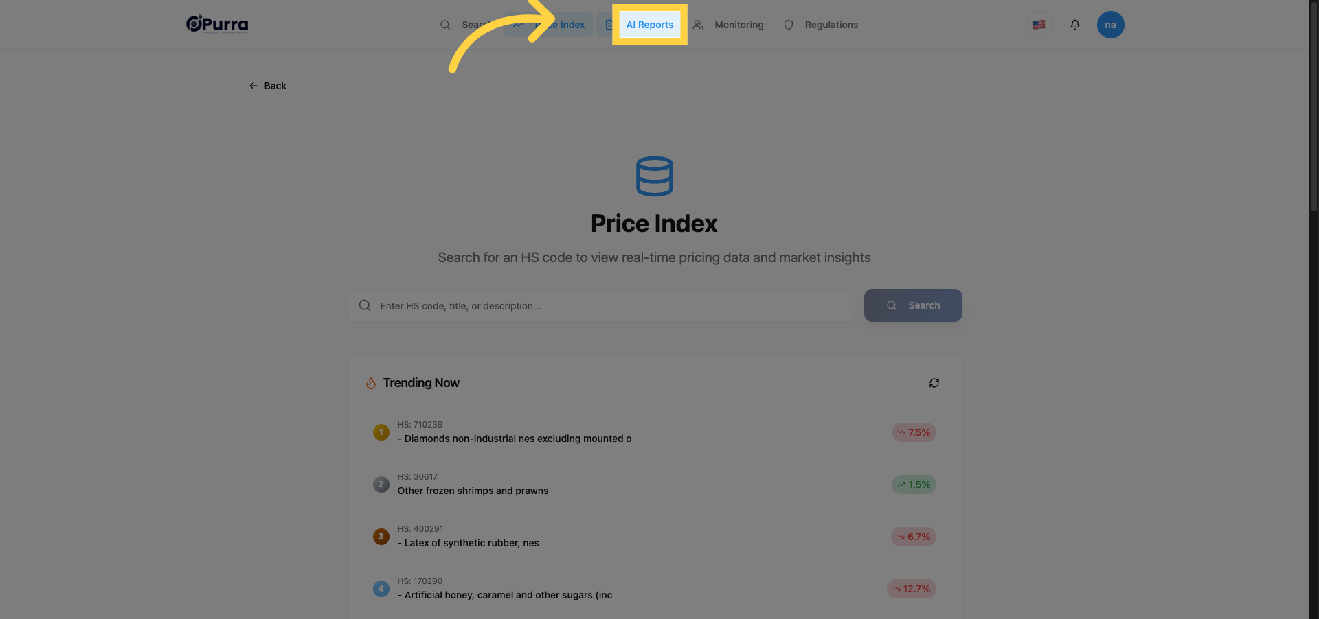 Access AI Reports Section