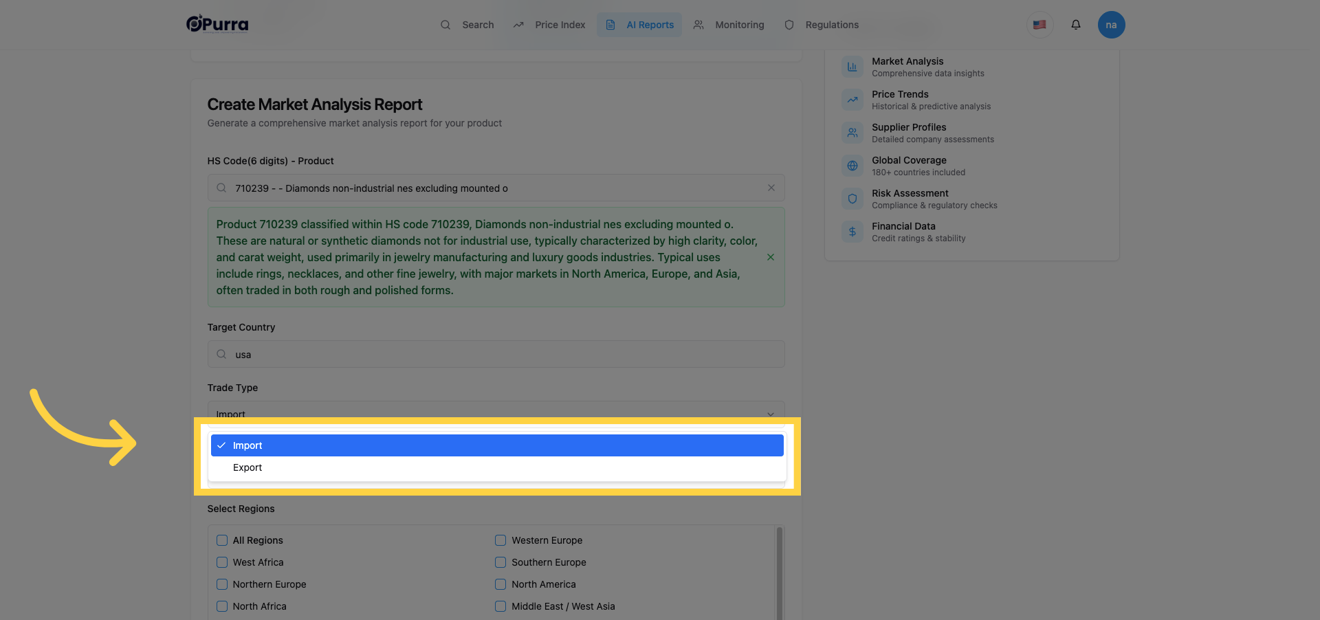 Select Import/Export Option