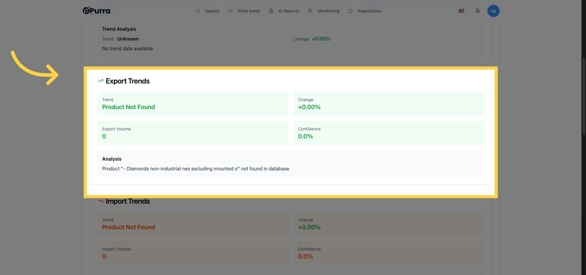 Access Export Trends Data