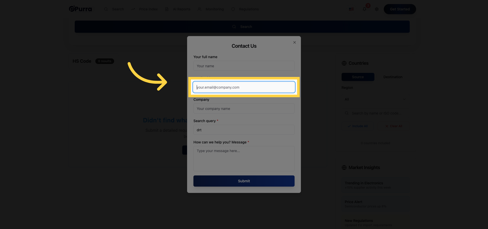 Select Email Address Field
