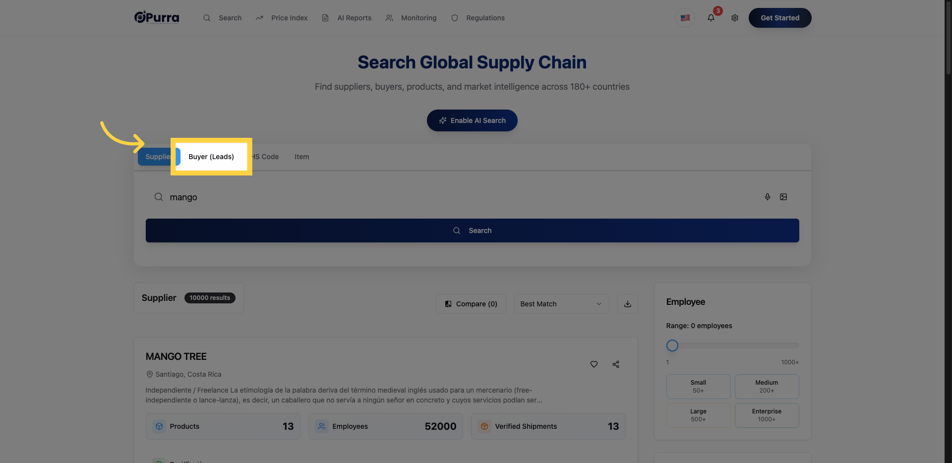 Click 'Buyer (Leads)'