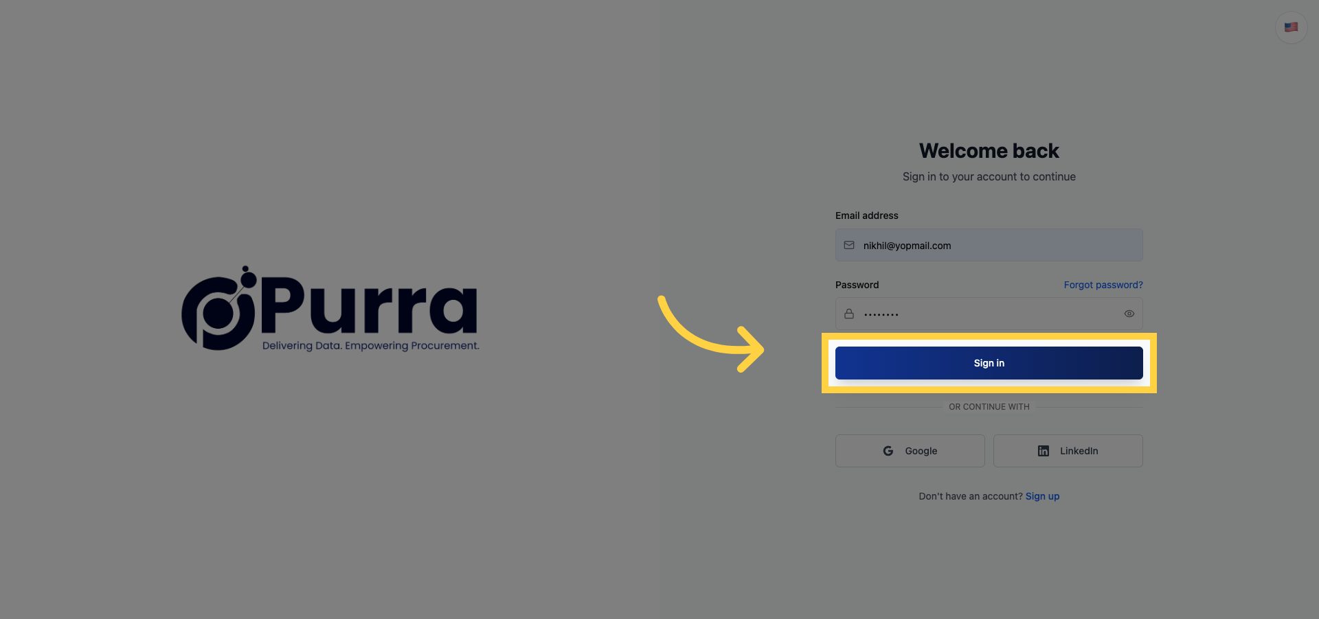 Click Sign In Button