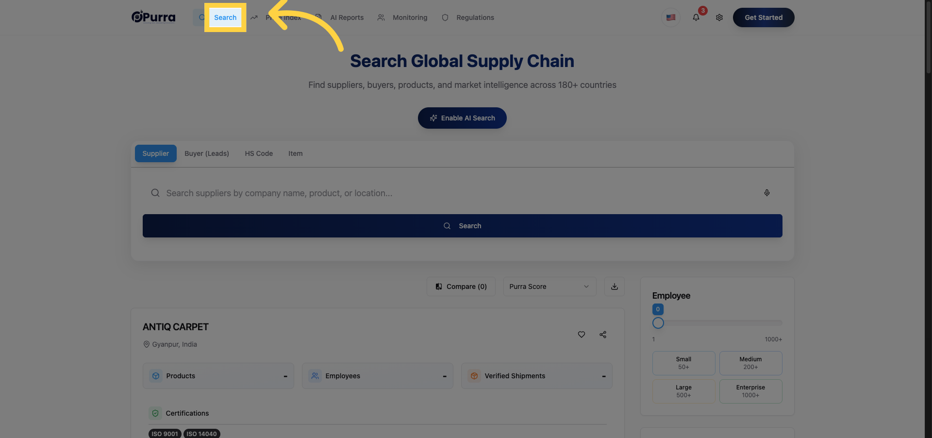Click Search Button