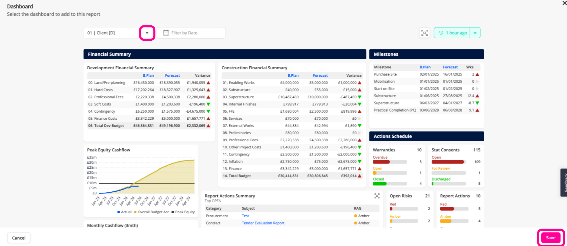 Select Dashboard