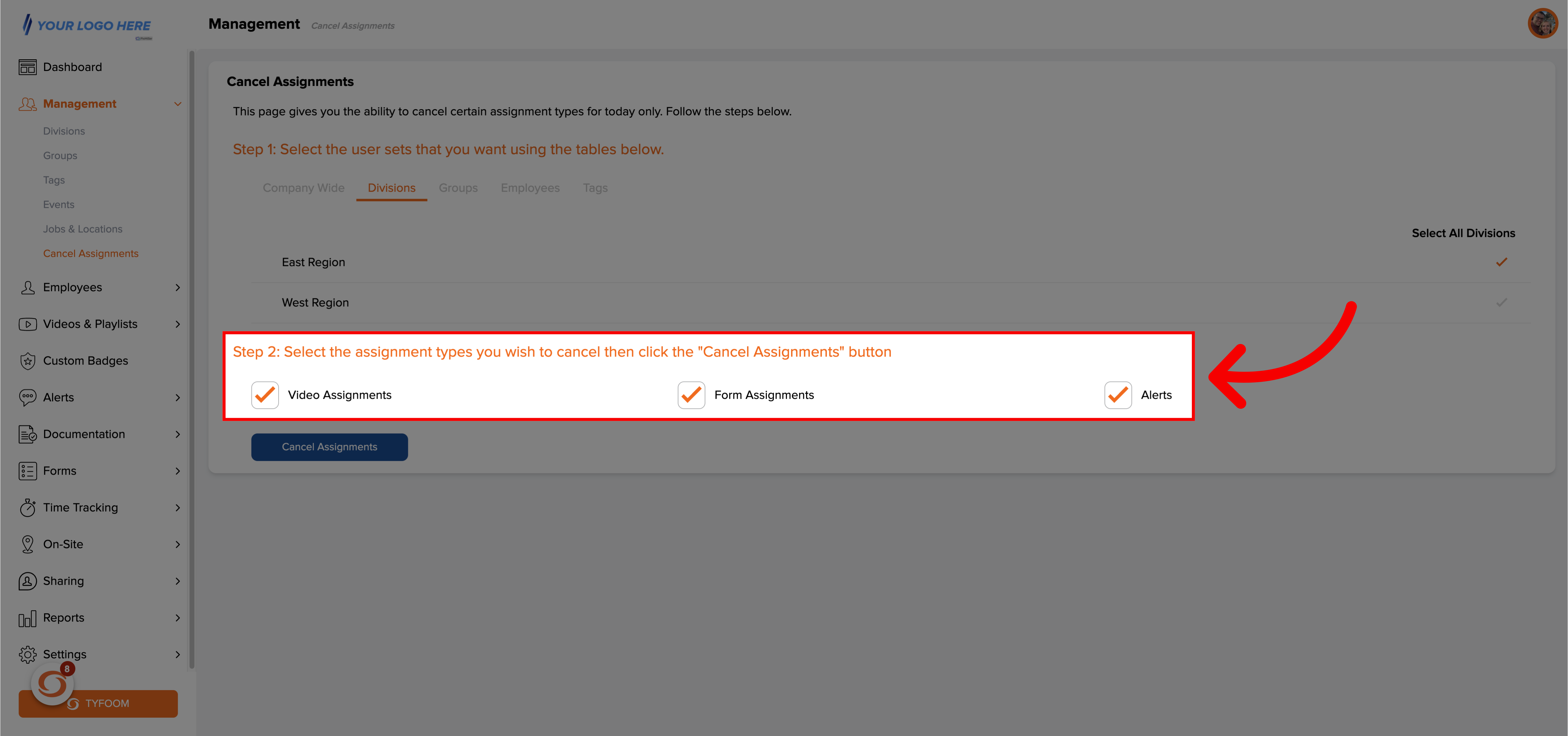 Choose Assignment Type