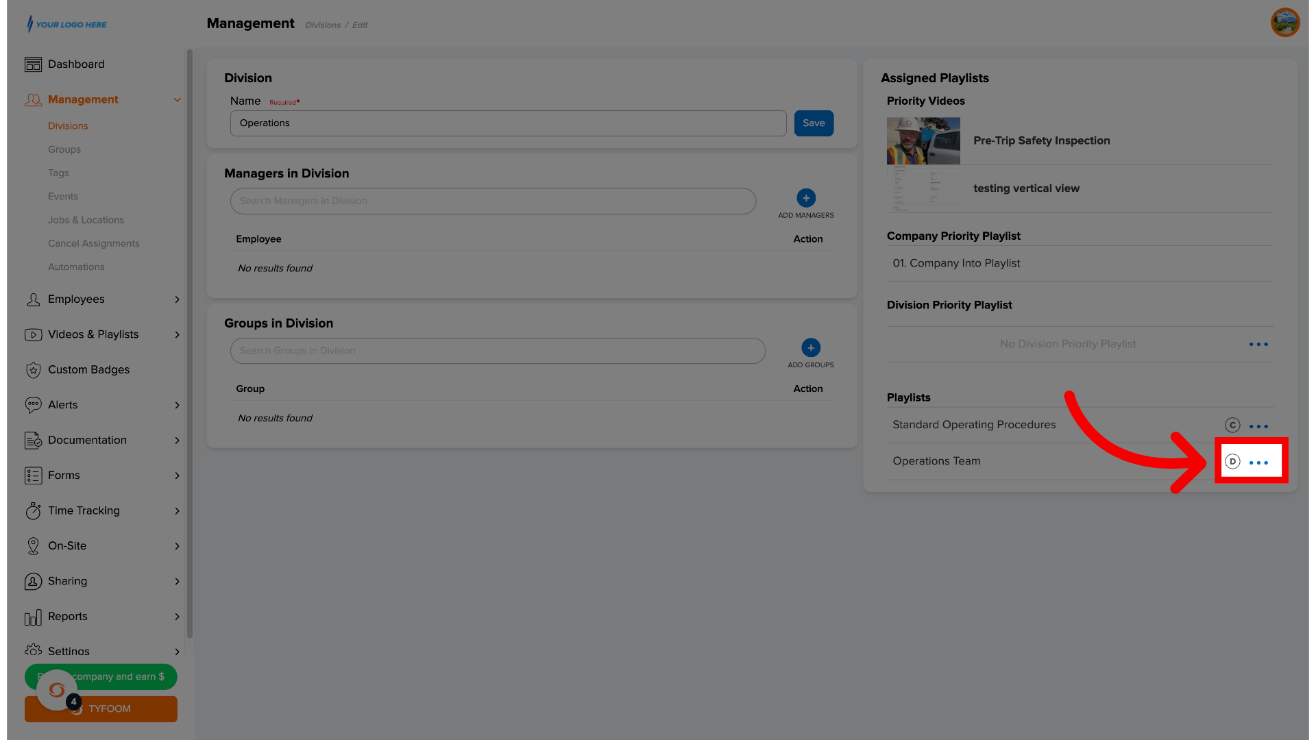 Make Division Priority Playlist