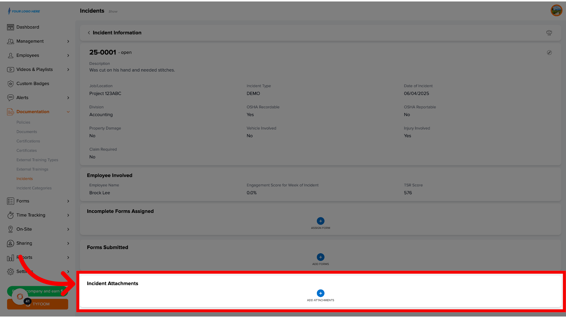 Incident Attachments
