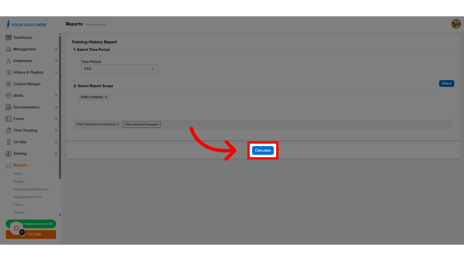 Click 'Calculate'