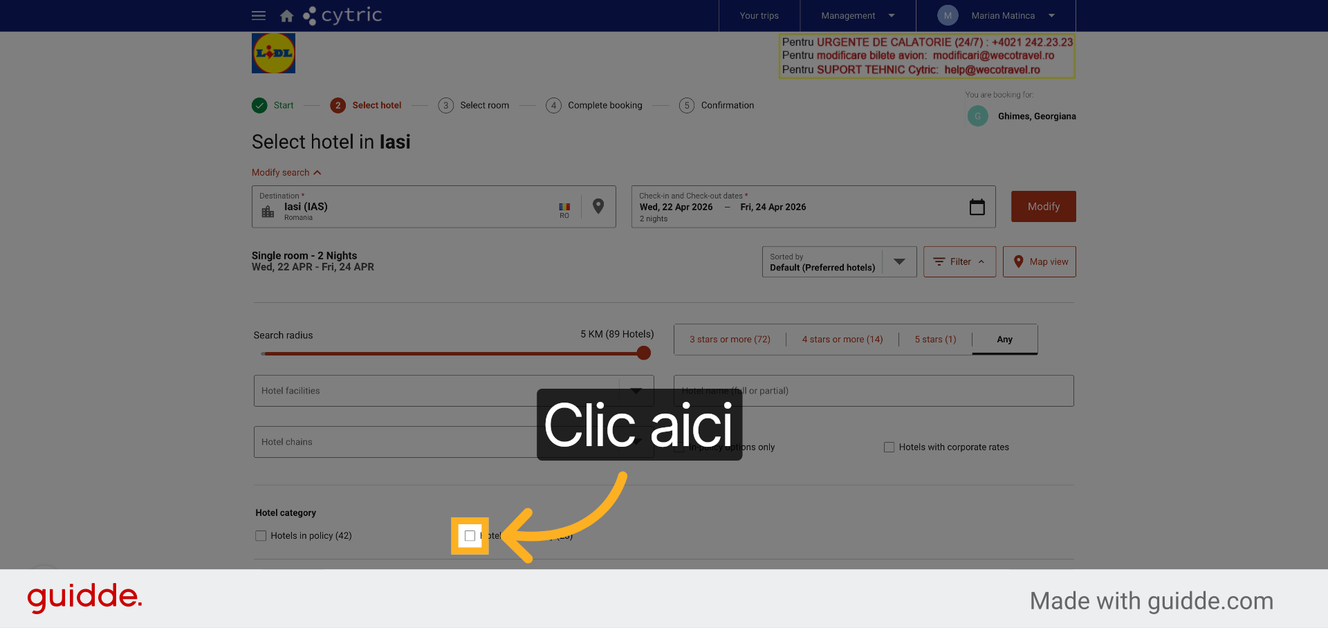 Selectați Filtrul Dorit