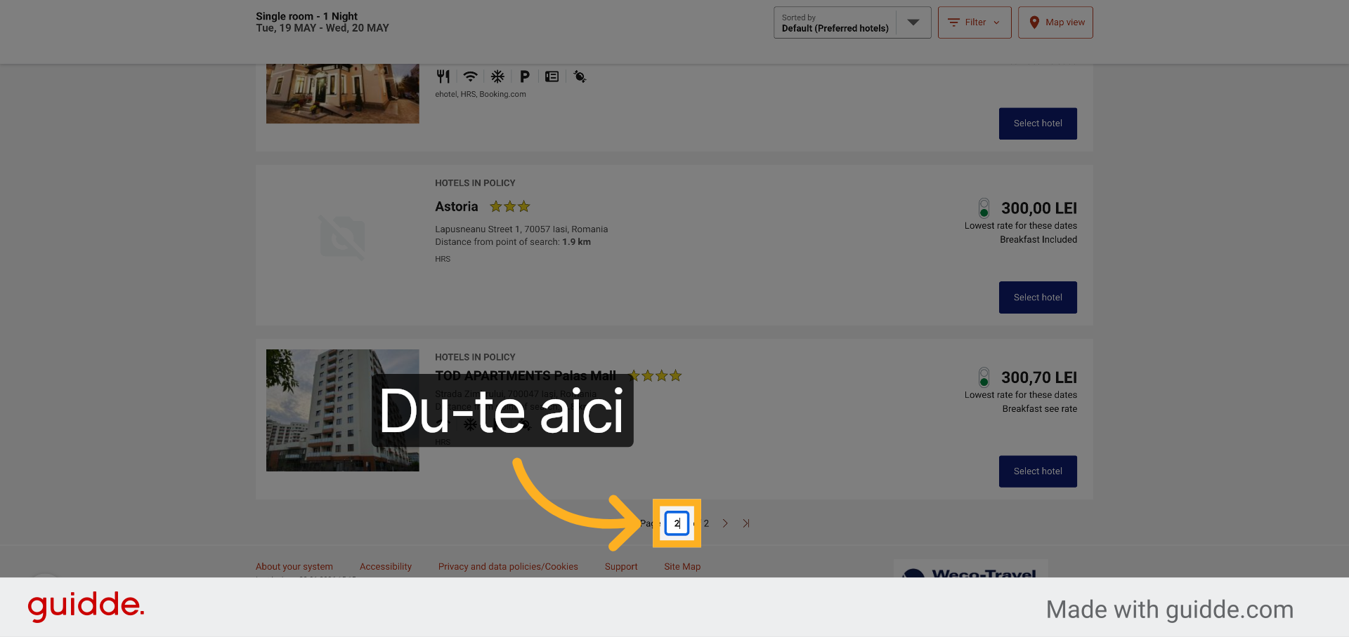 Accesați Pagina Dorită