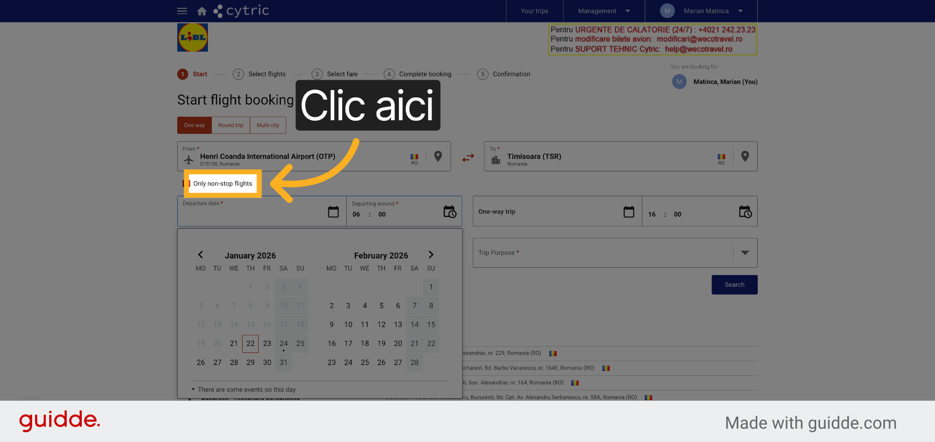 Introduceți Data Zborului