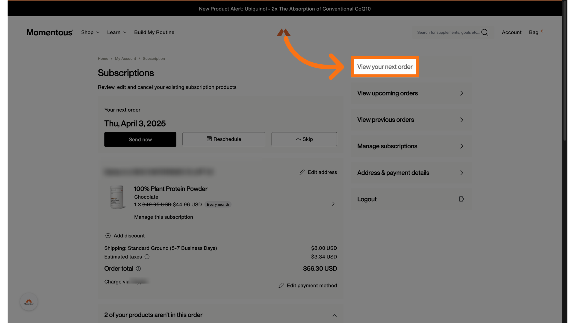 If you are already a Momentous subscriber, you can add a new product to your existing subscription.