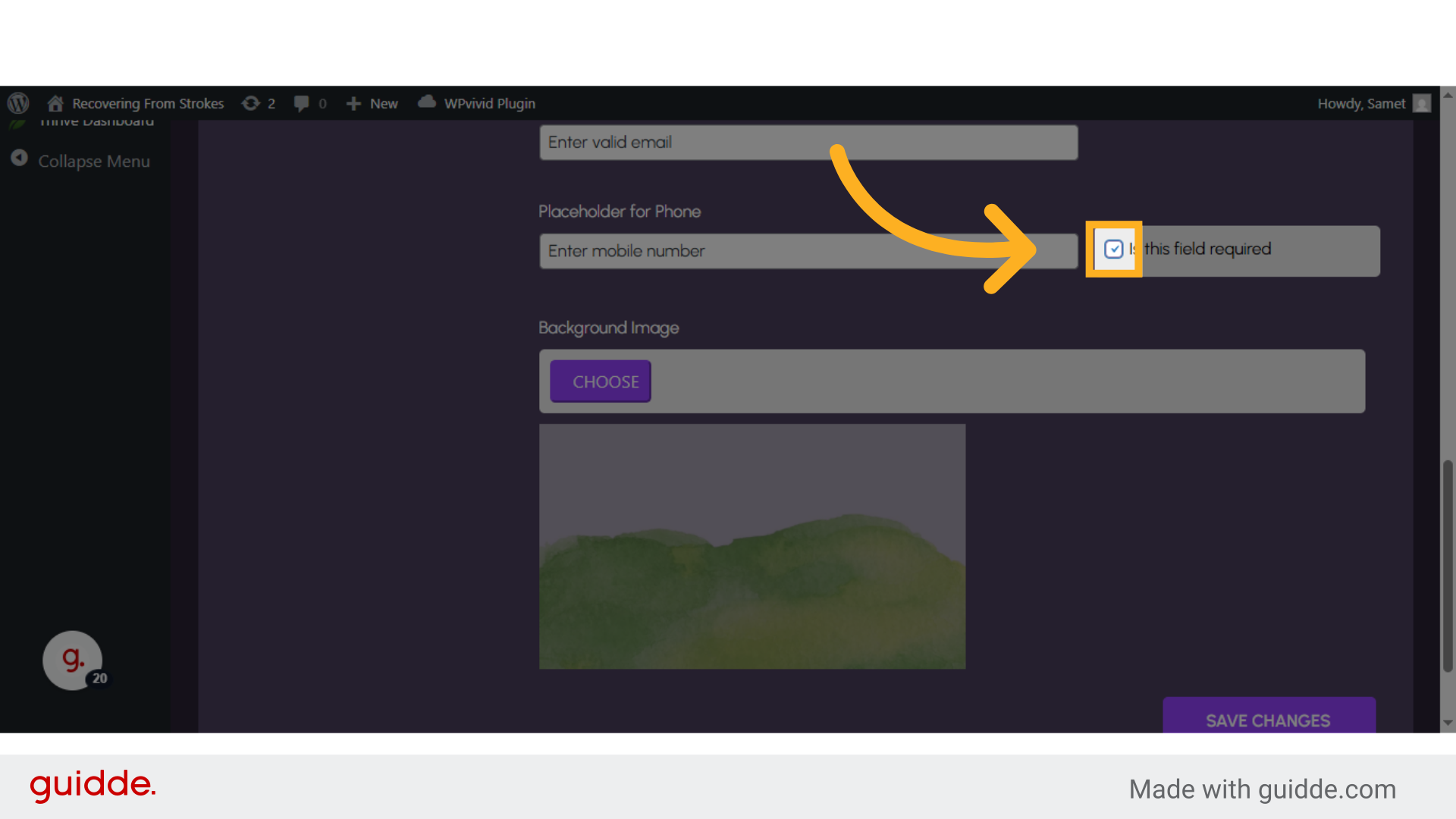 Click 'Is this field required'