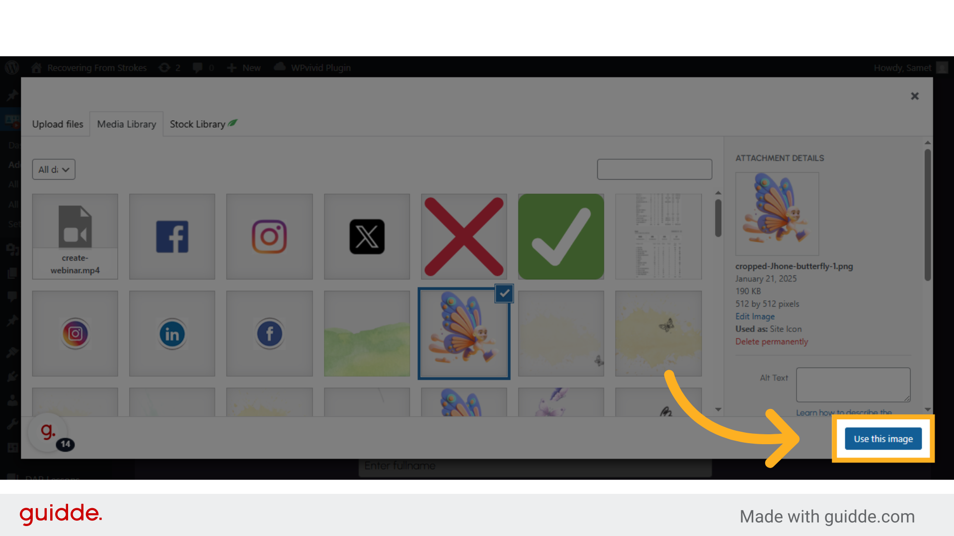 Click 'Use this image'