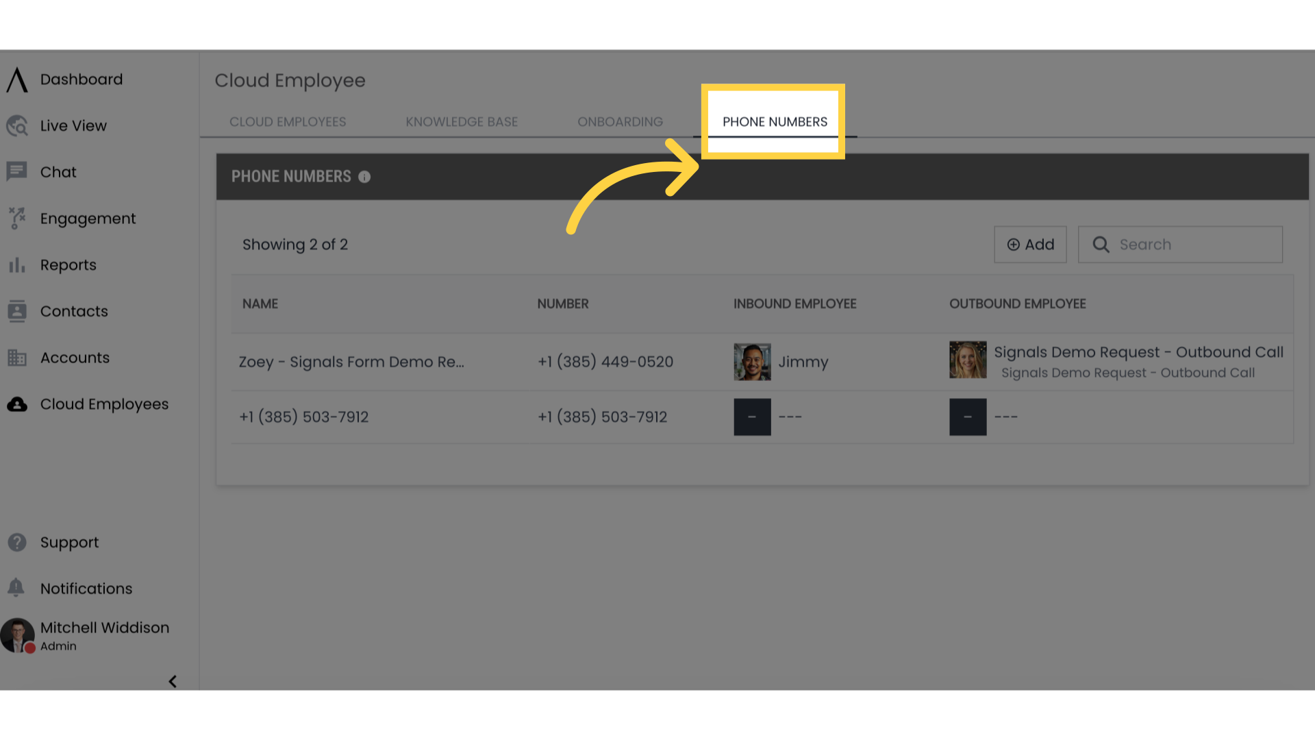 Select Phone Numbers