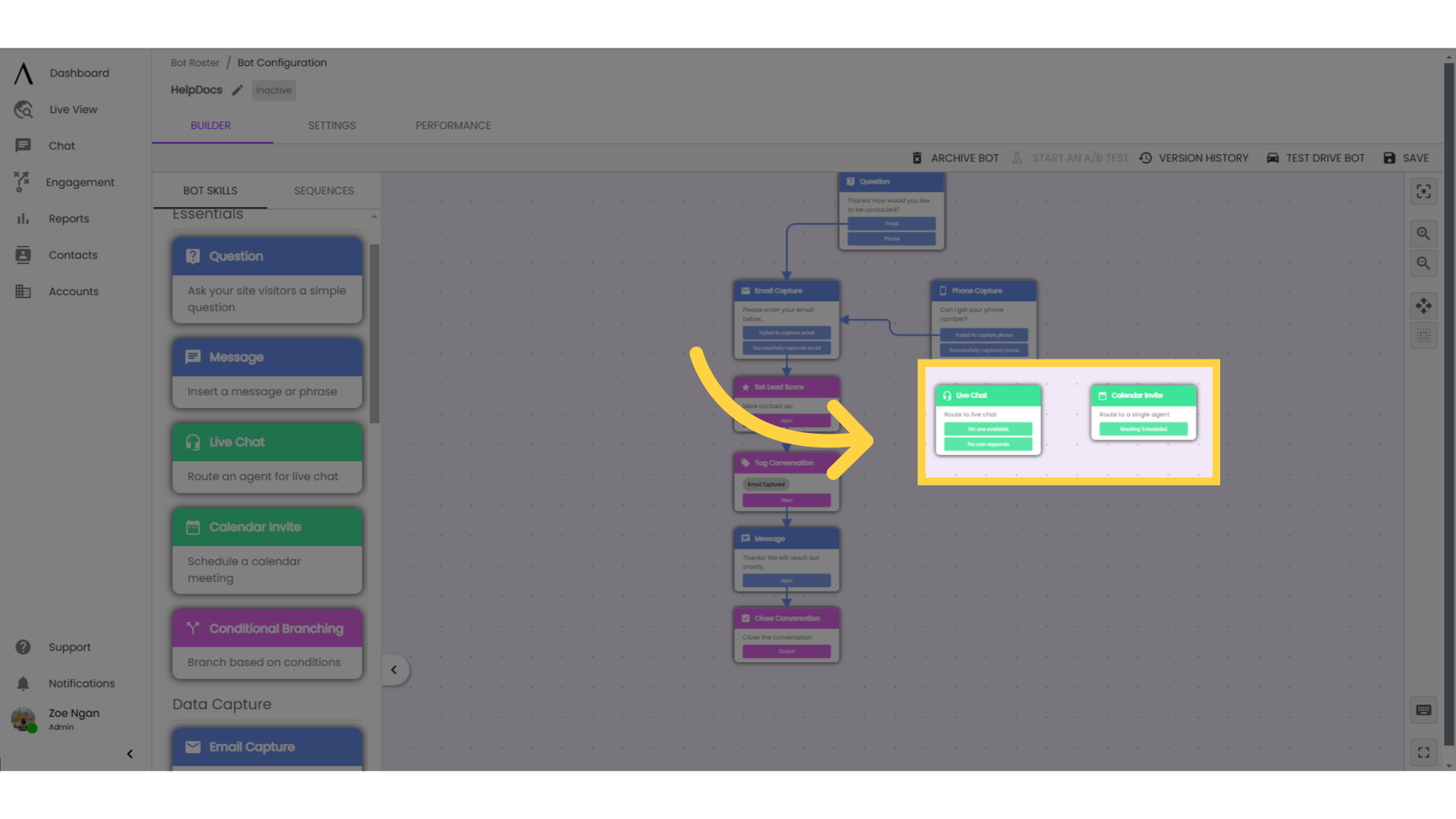 Use Case: Sales-Support Handoff