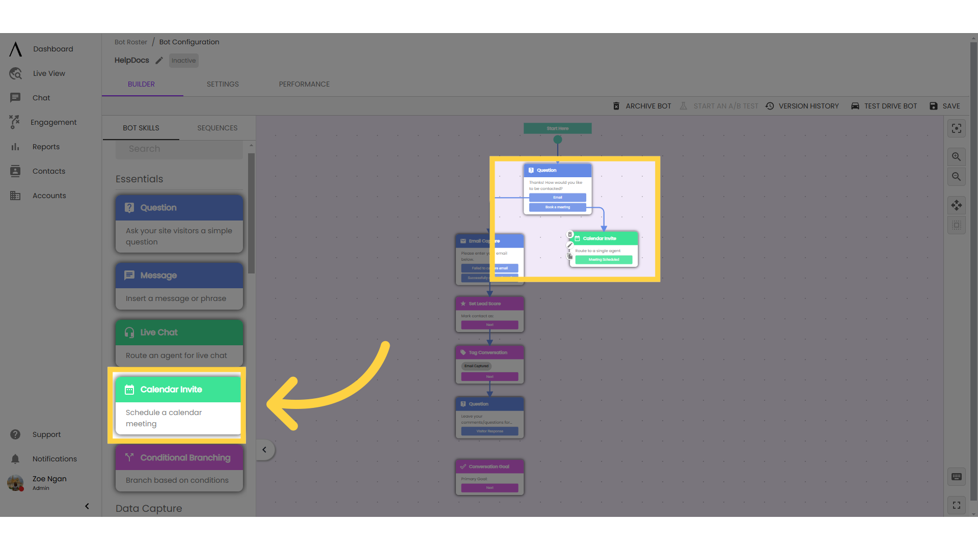 Use Case: Calendar Drop