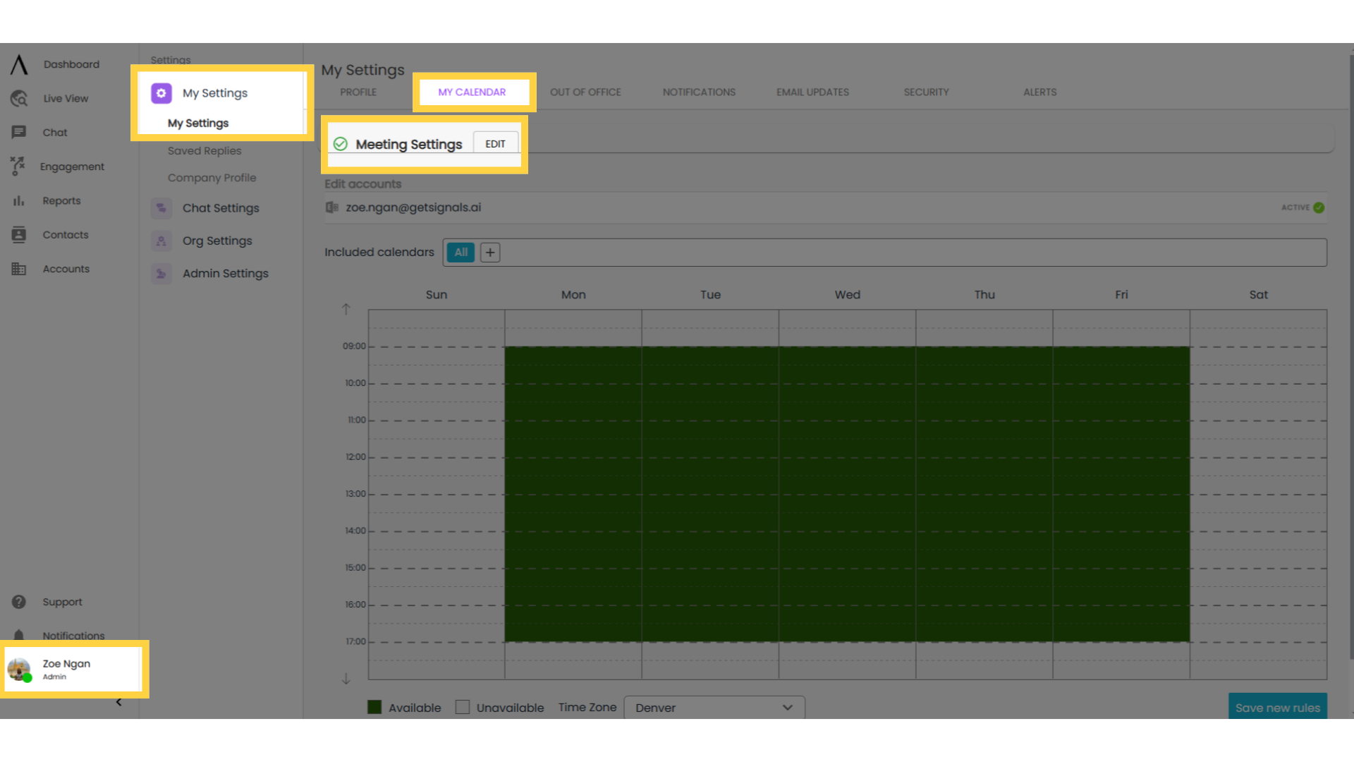 Use/Update your meeting link