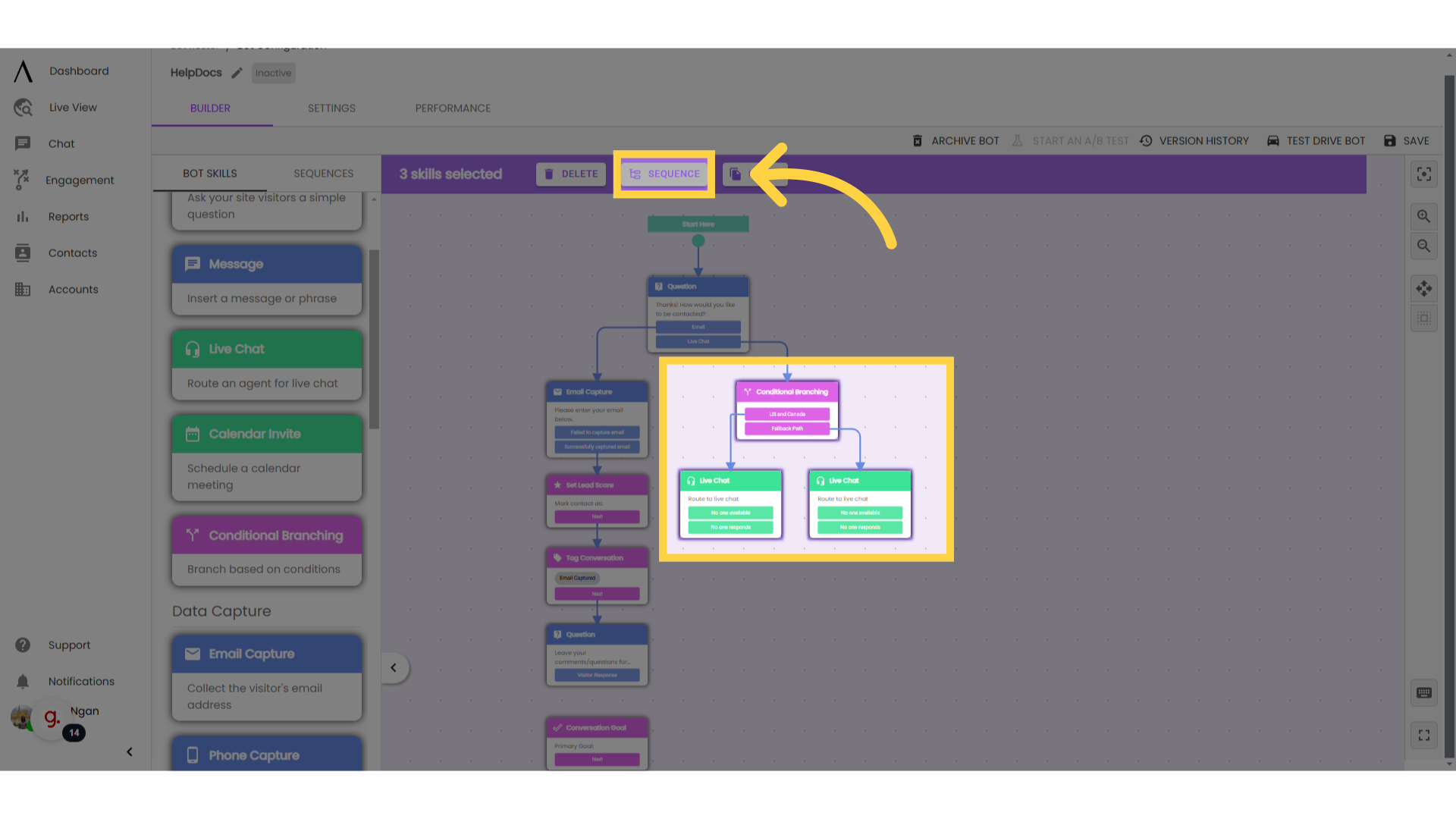 Create a sequence