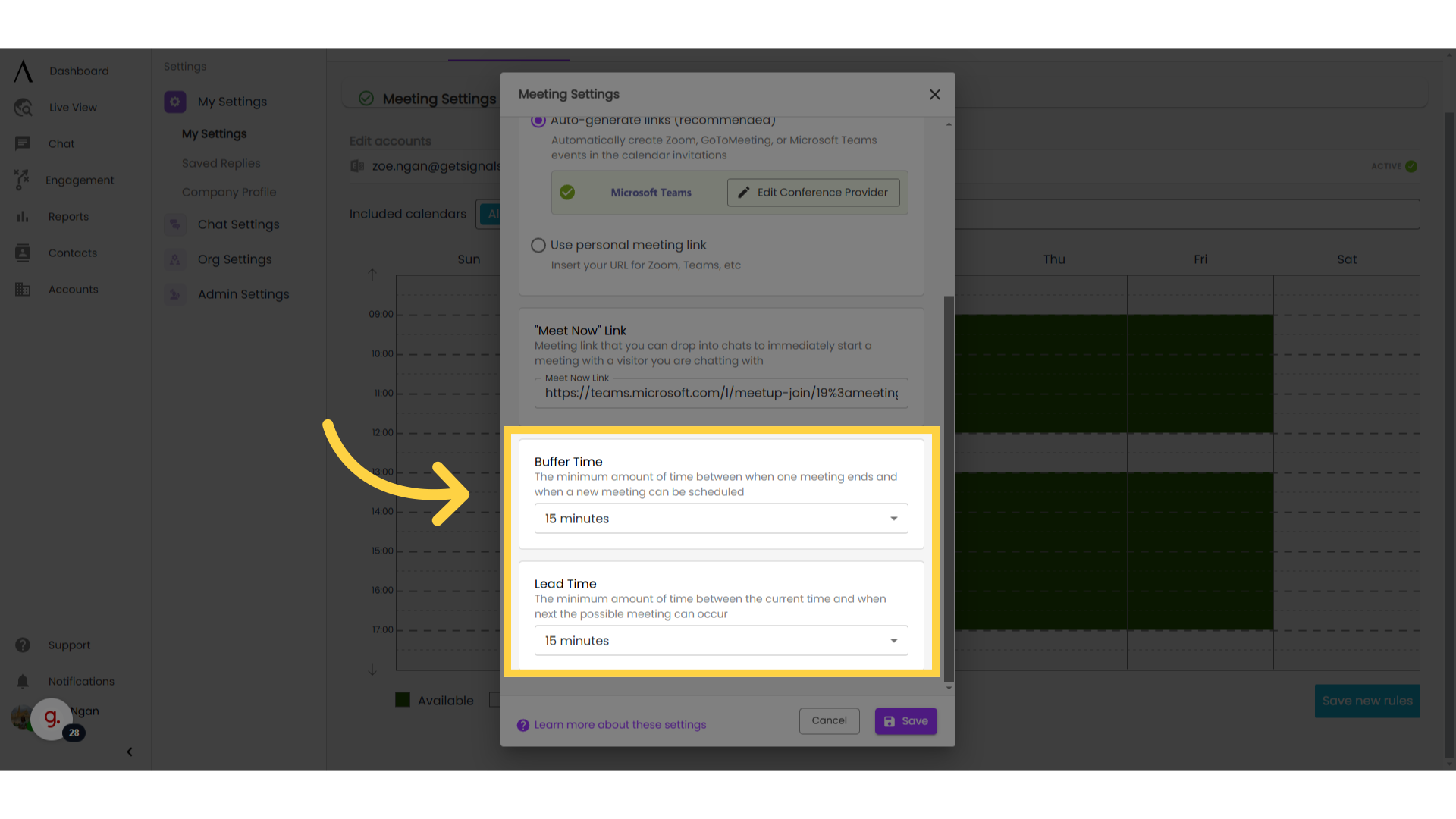 Establish buffer and lead times