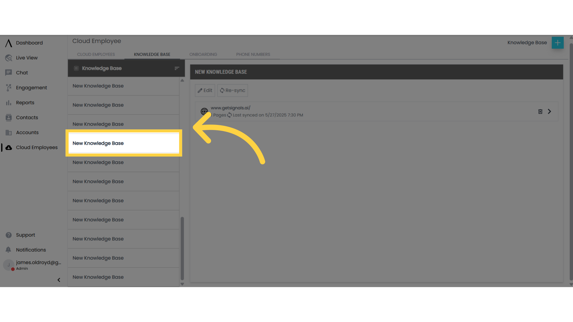 New Knowledge Bases Appear Here