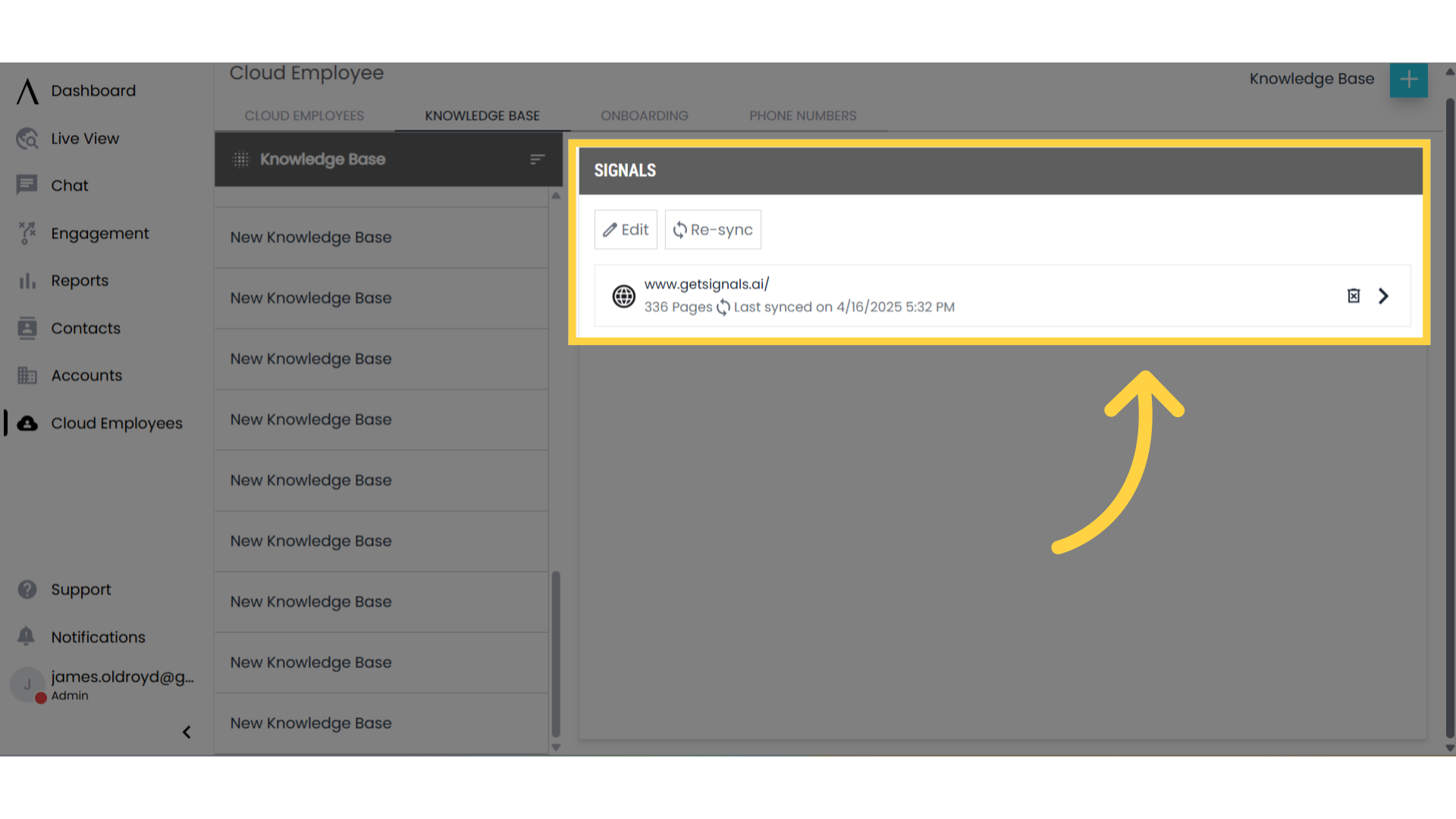 Information on Your Existing Knowledge Base