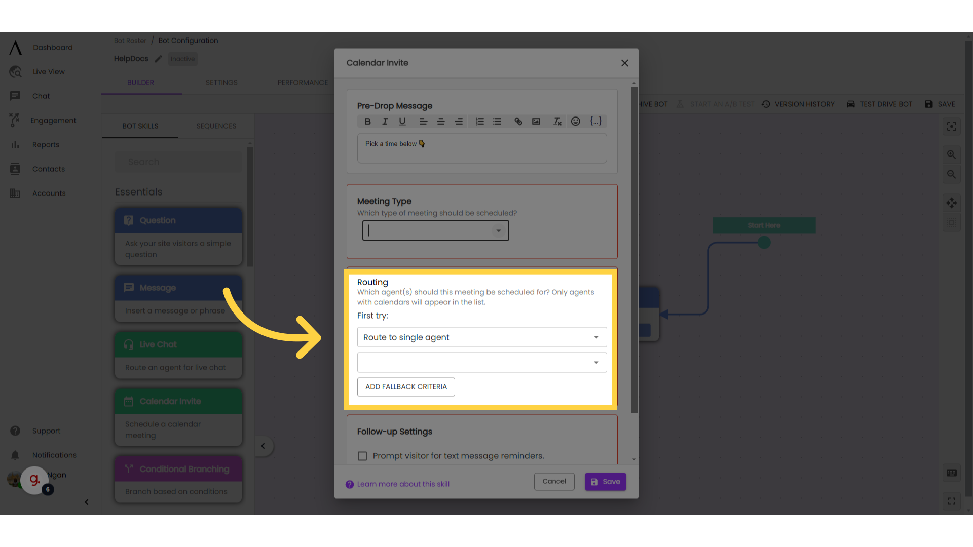 Set up routing