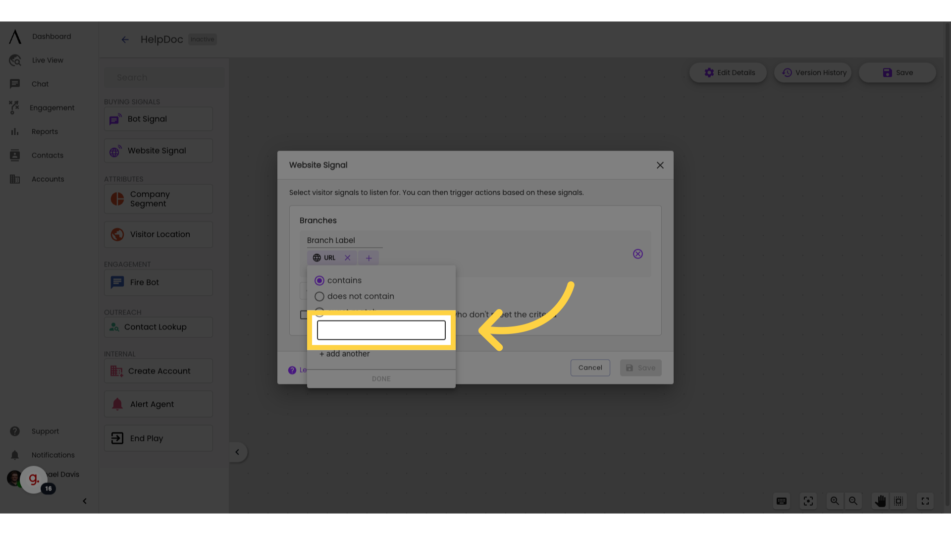 Select a routing option