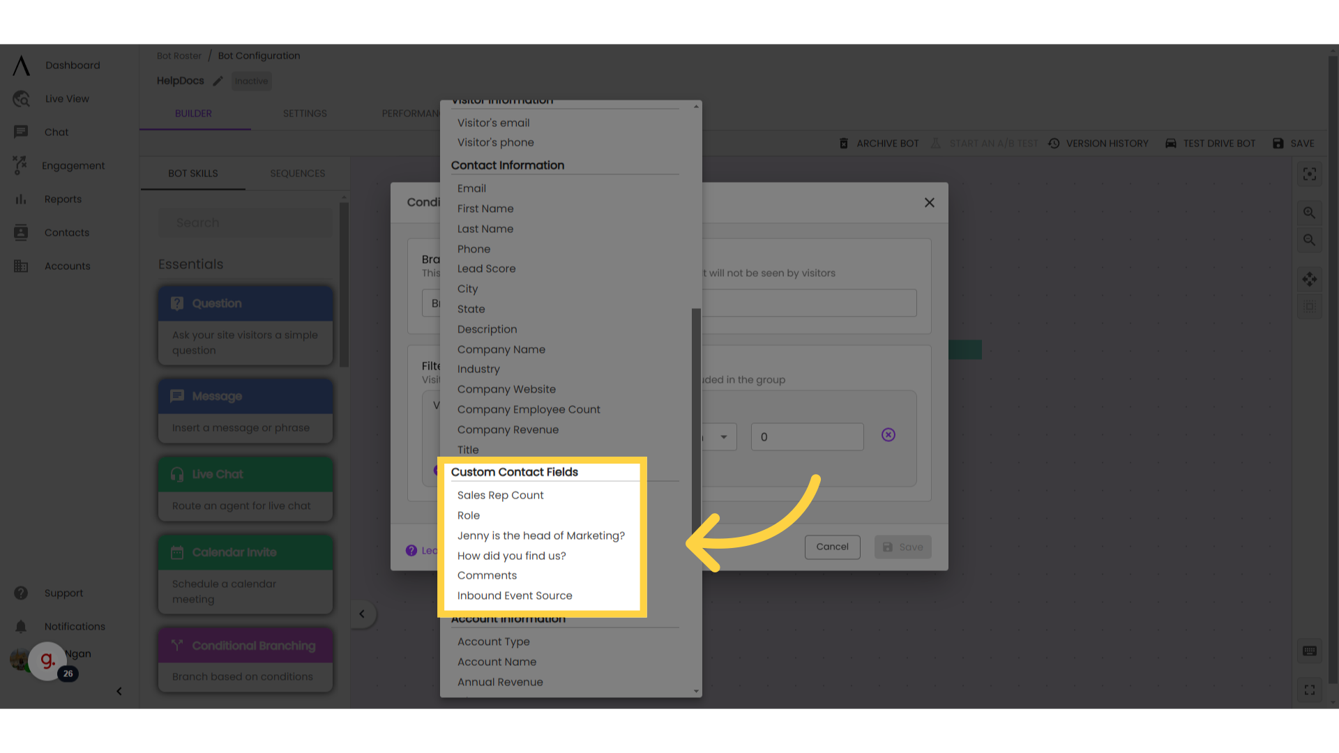 Custom Contact Fields