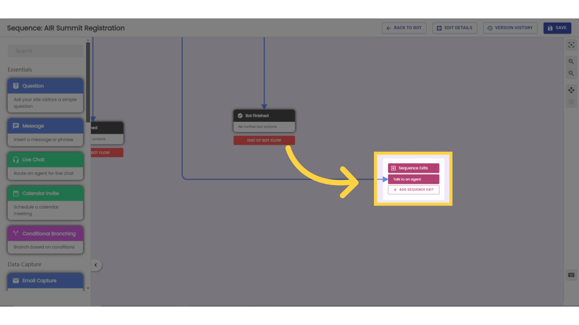 Features: Sequence Exits