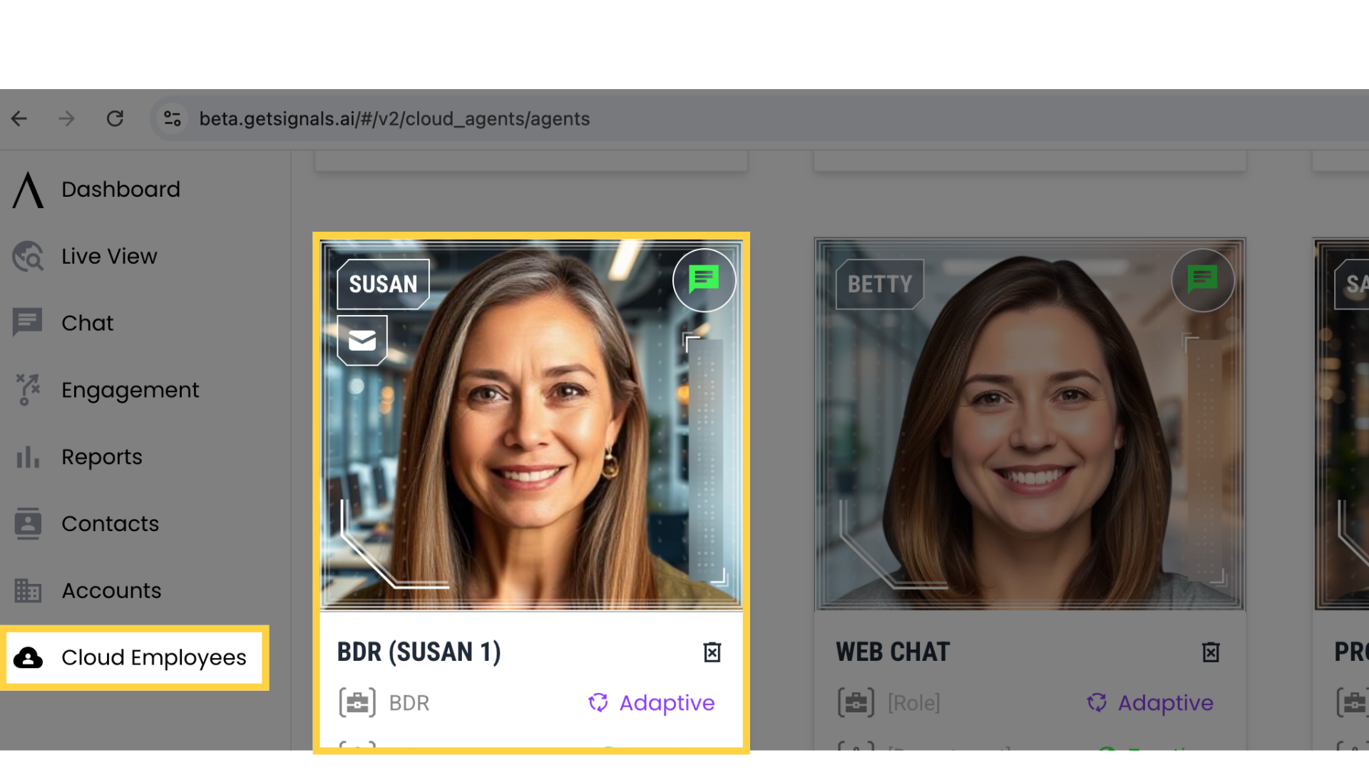 Access coaching through the individual cloud employee