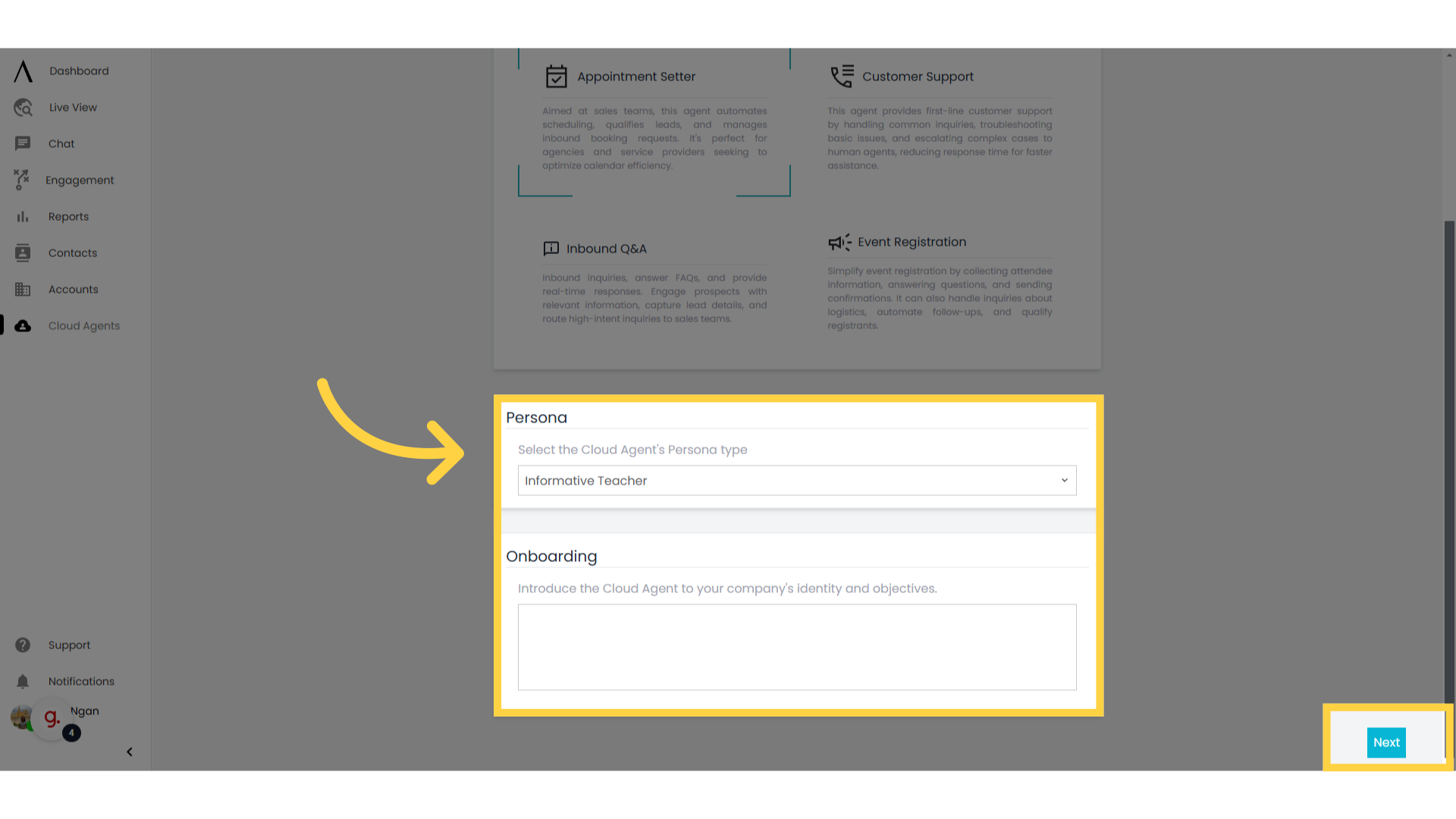 Configure Persona and Onboarding