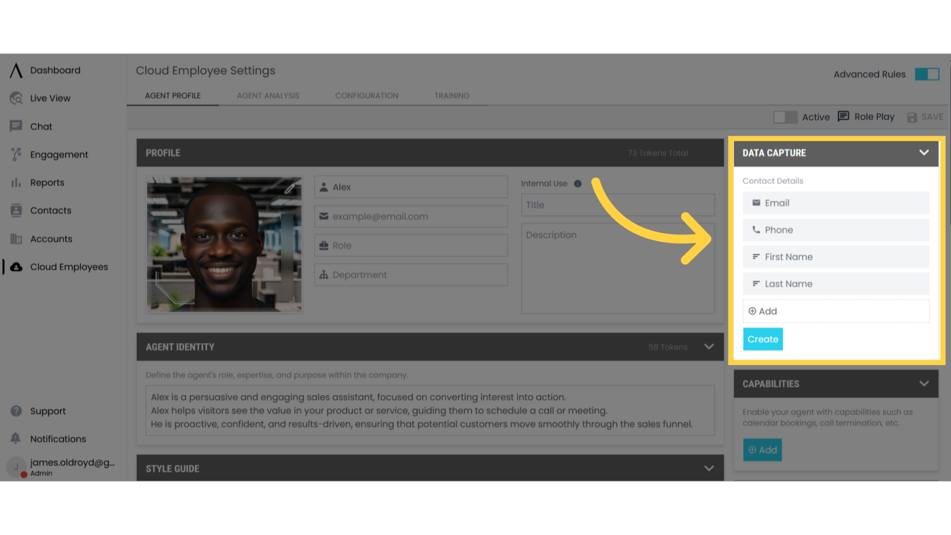 Choose What Data is Captured During Conversations