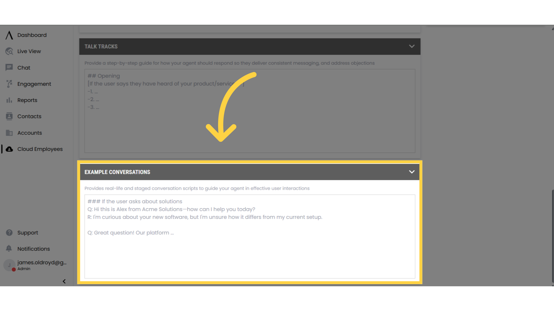 Write Example Conversations For Your Employee to Follow