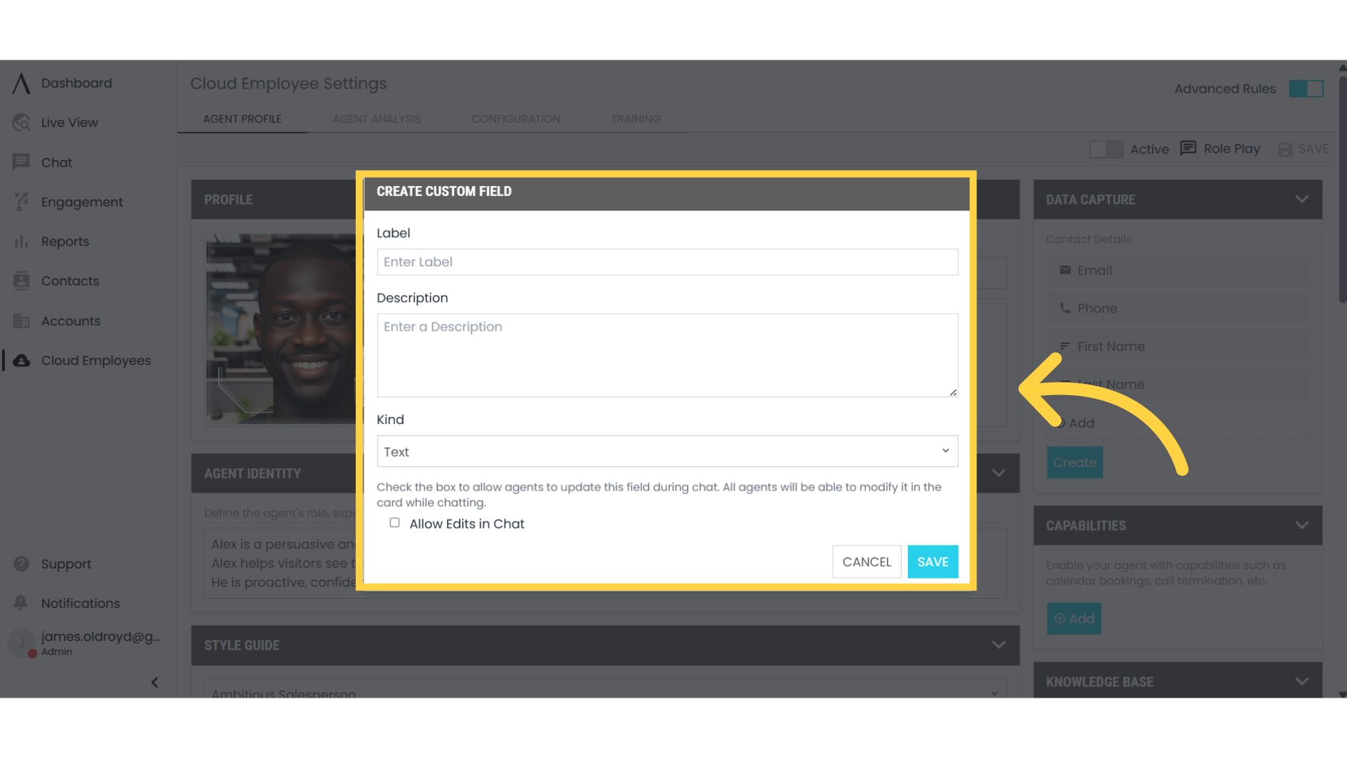 Create a Custom Field for Data Capture