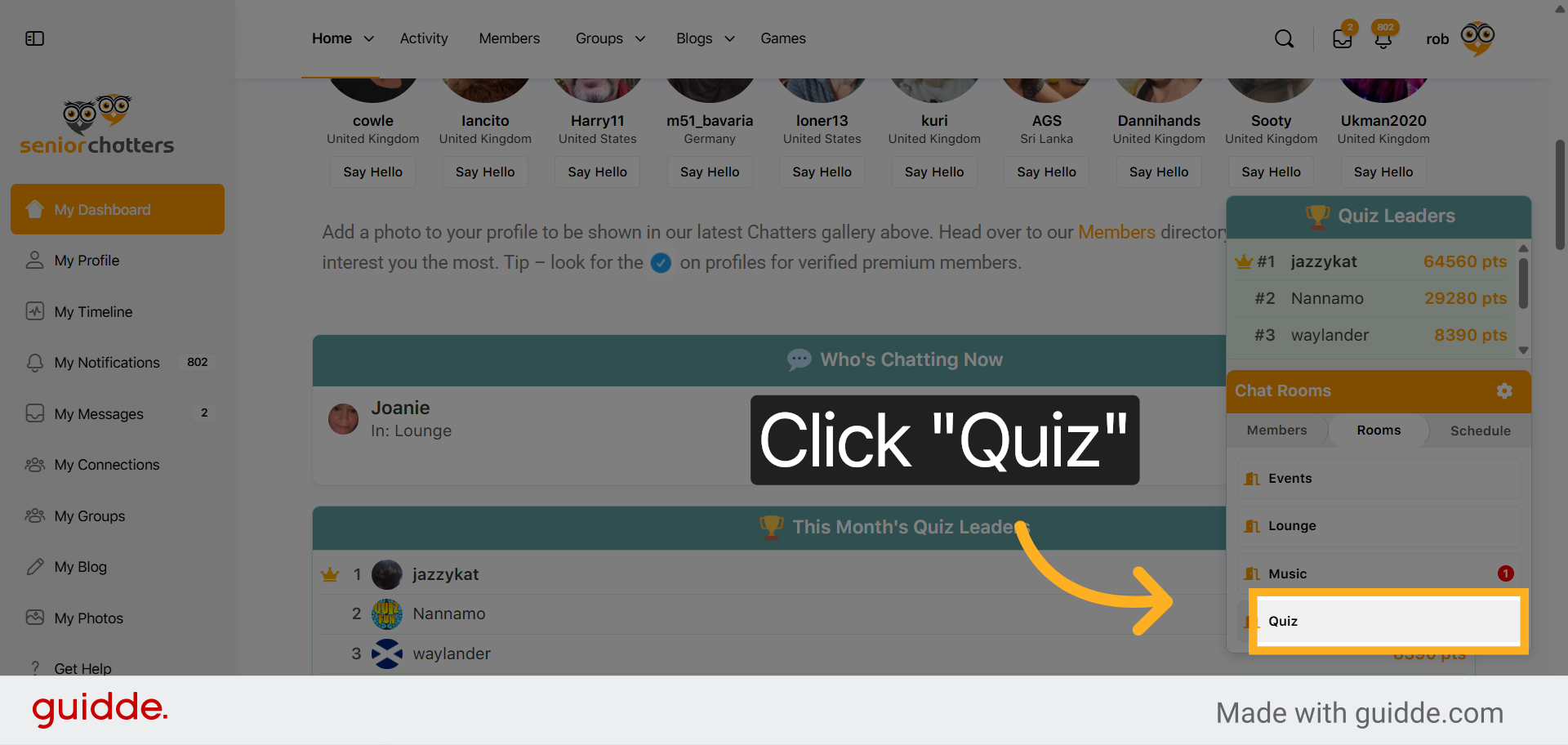 Access Quiz Feature
