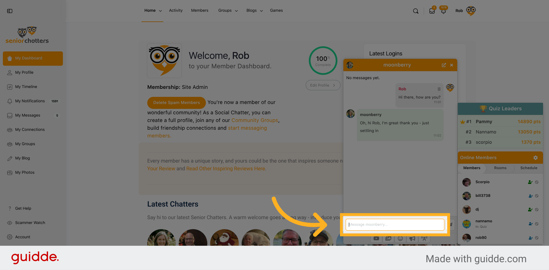 Reactivate Message Input