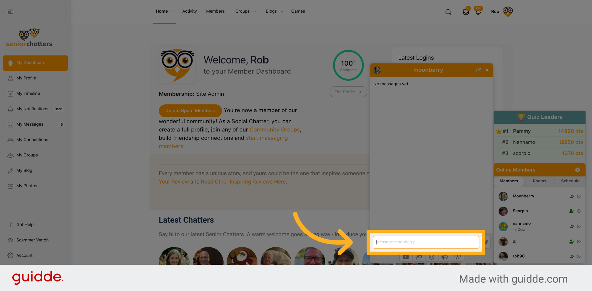 Activate Message Input