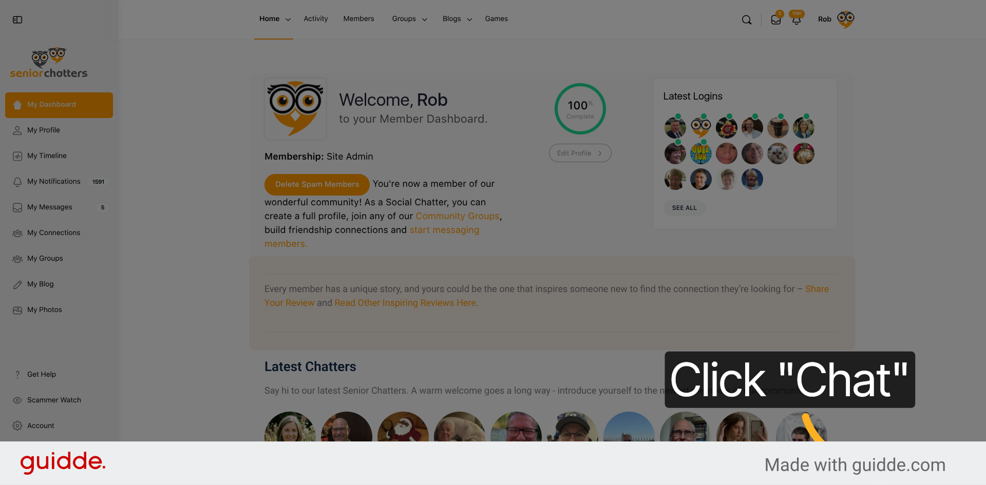 Open Chat Section