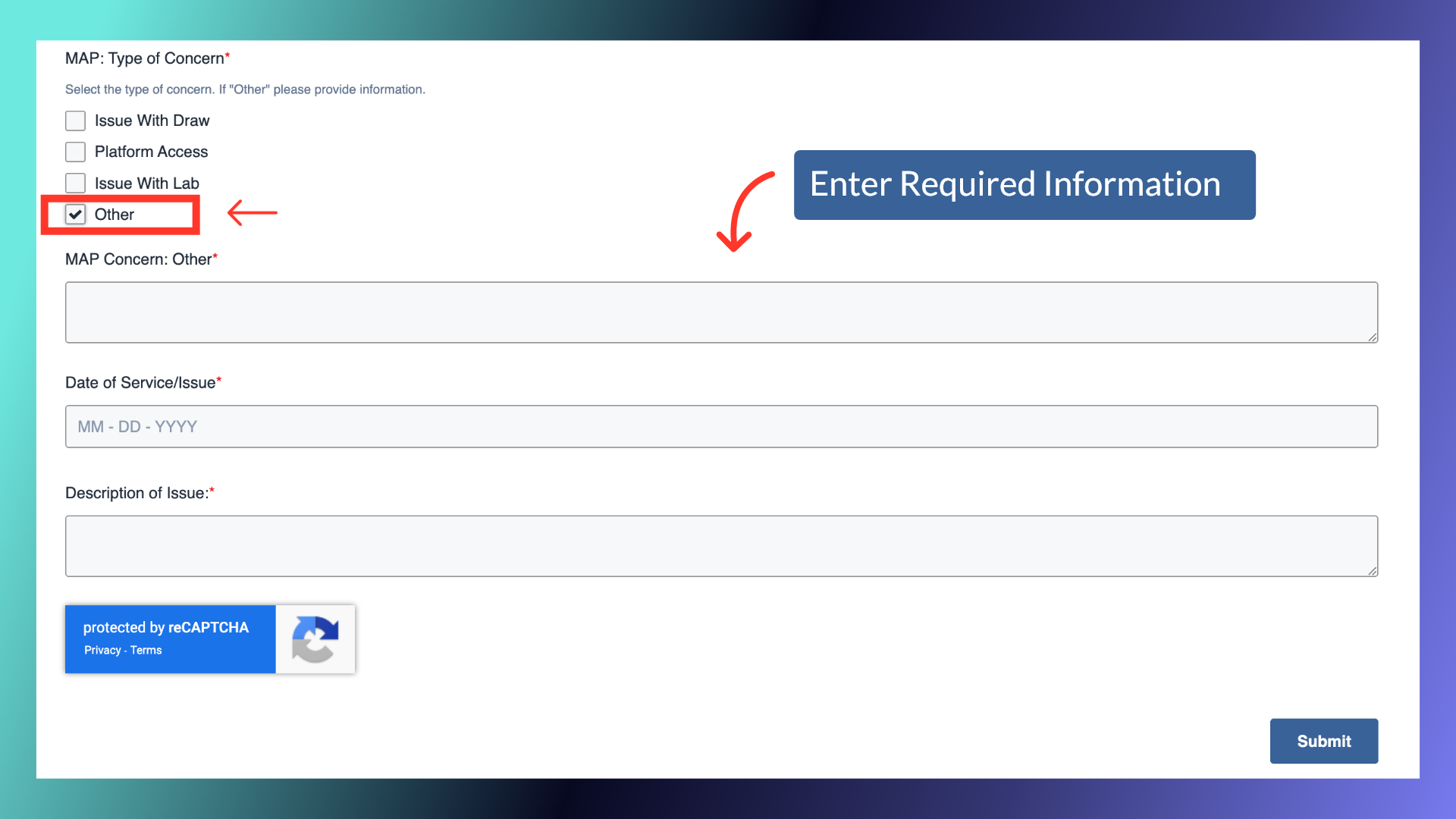 Type of Concern: Other
