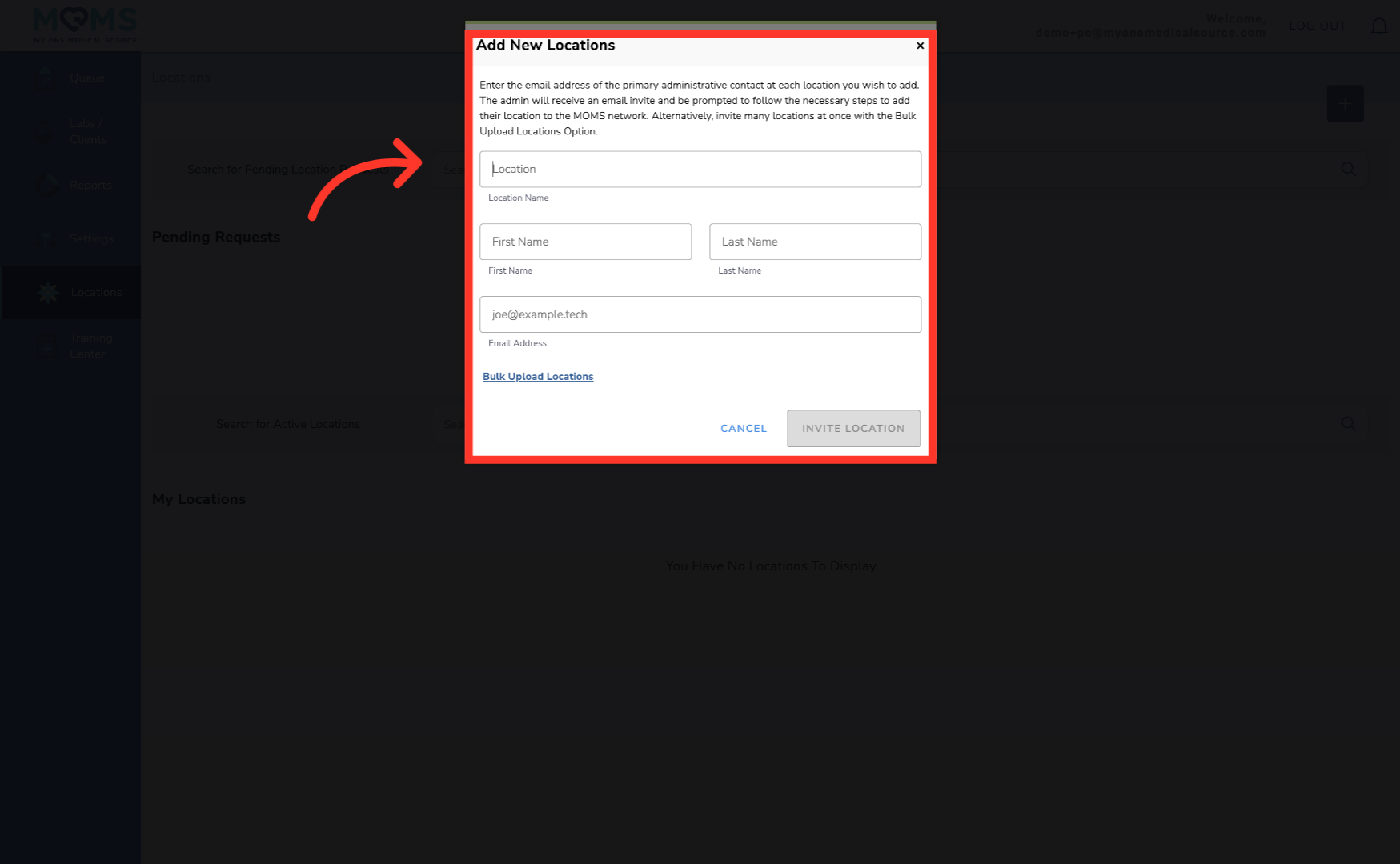 Enter Child Account Information
