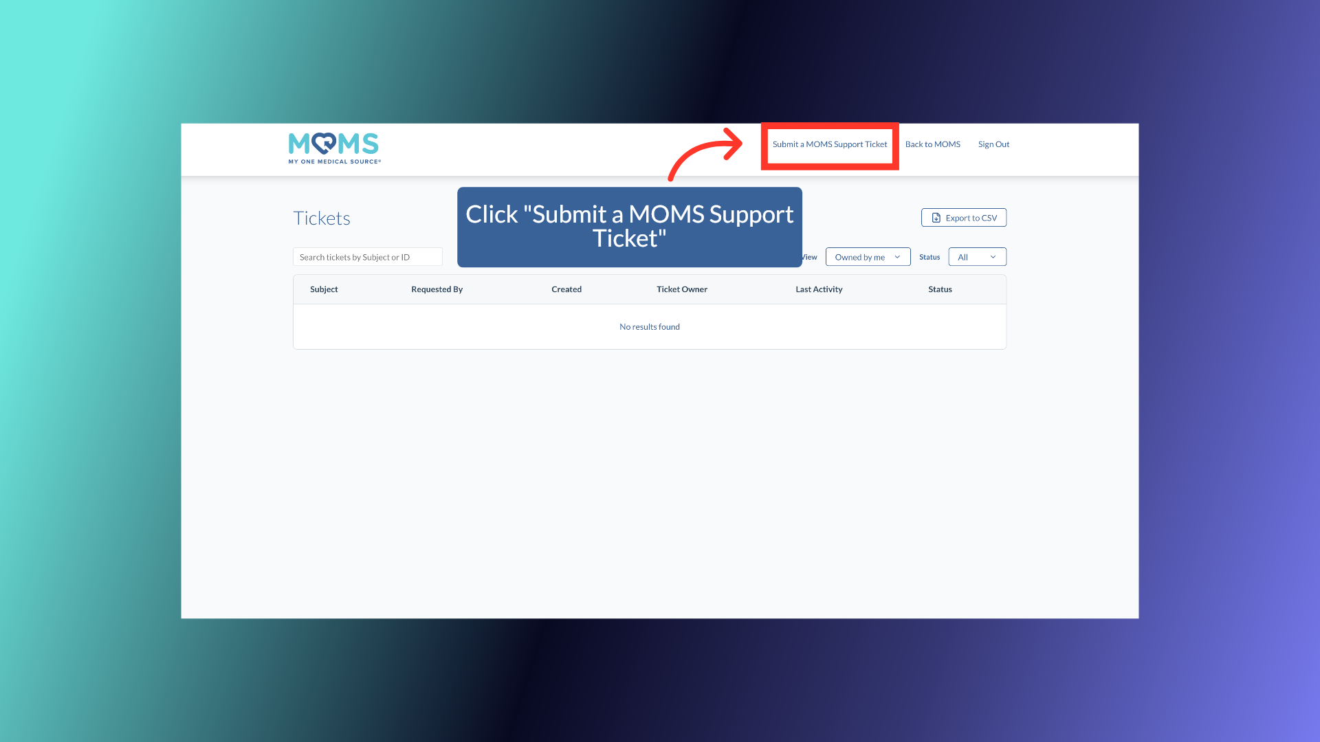Creating a Support Ticket