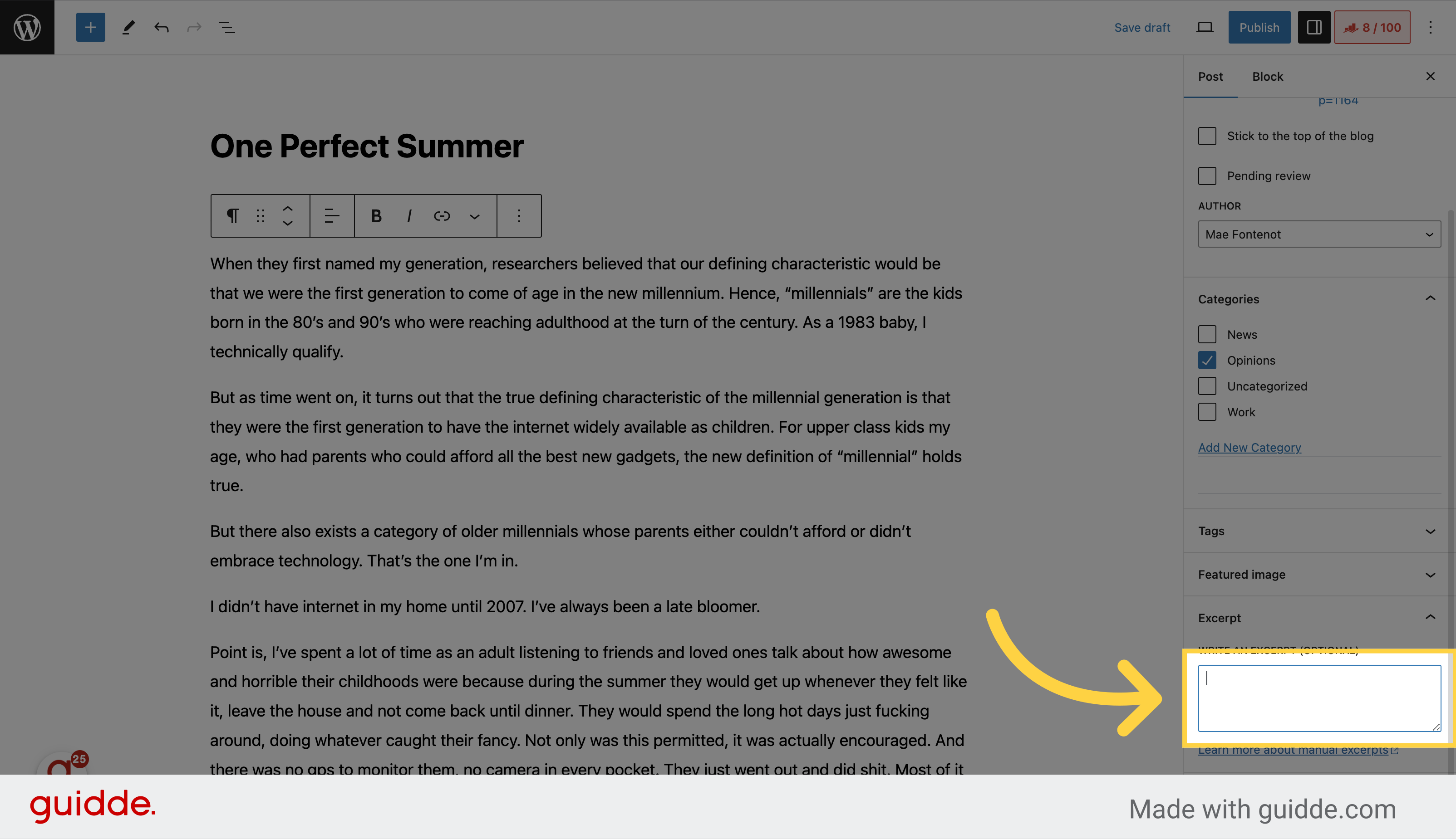Paste your excerpt