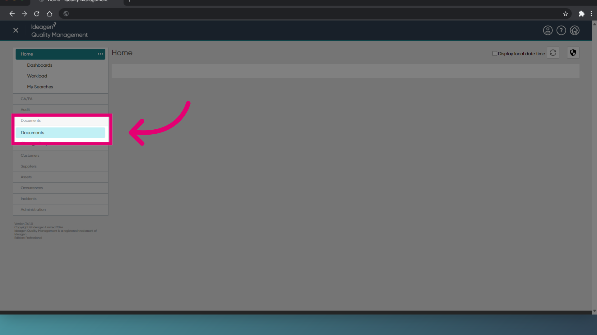 Select 'Documents'