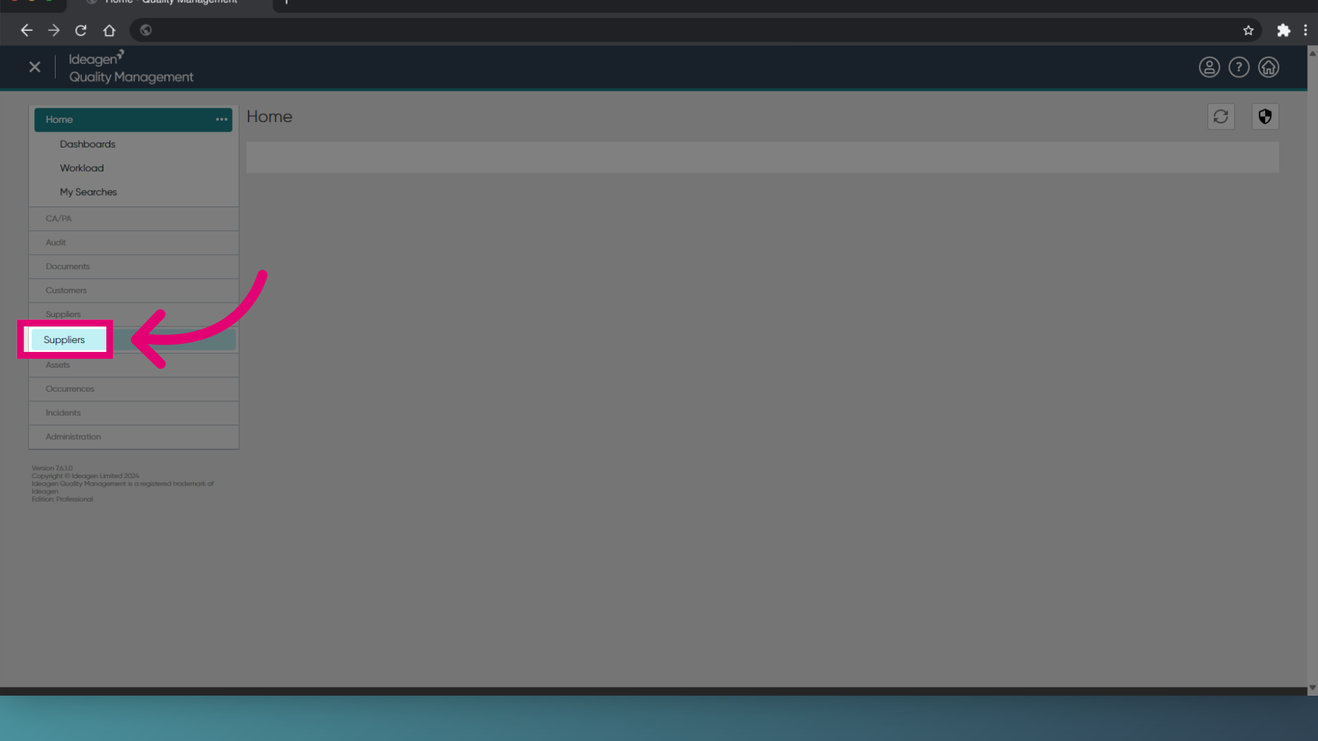 Click 'Suppliers'