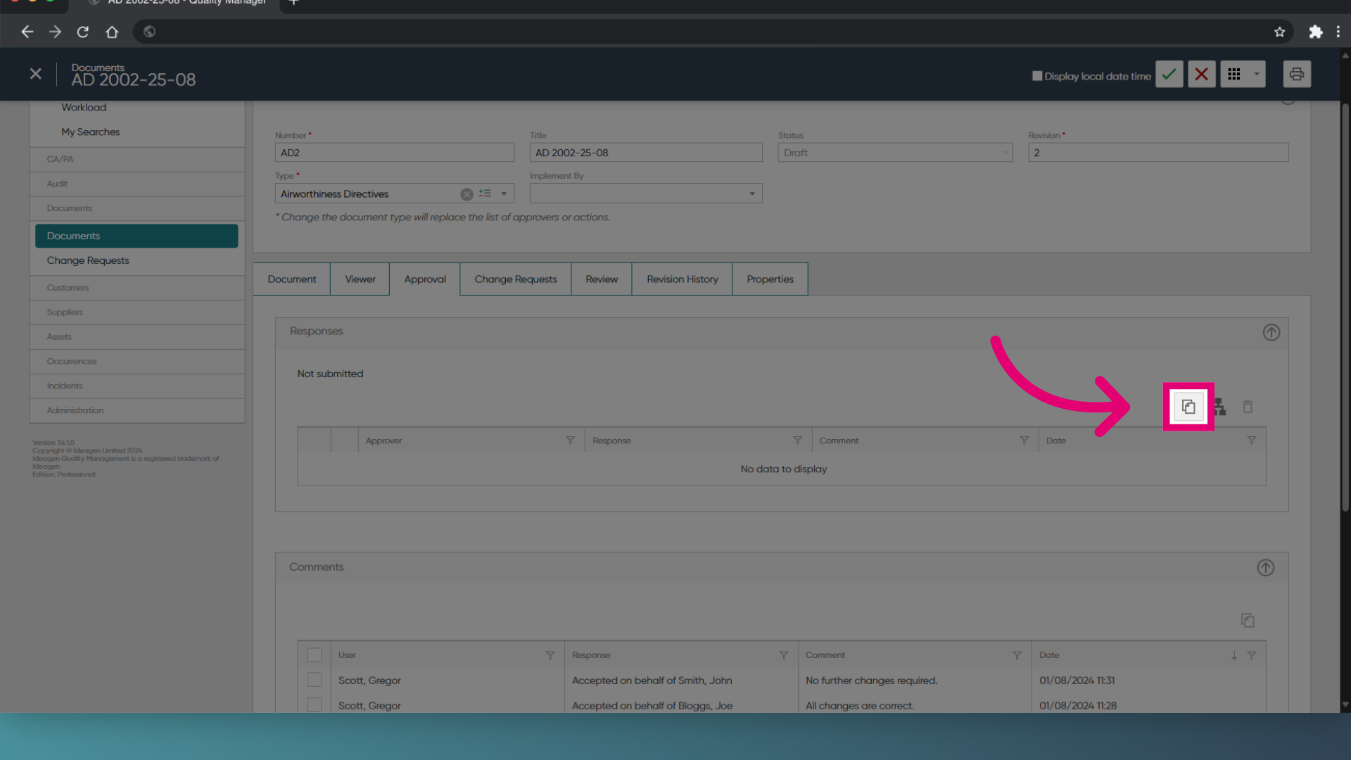 Click 'Add Approver'