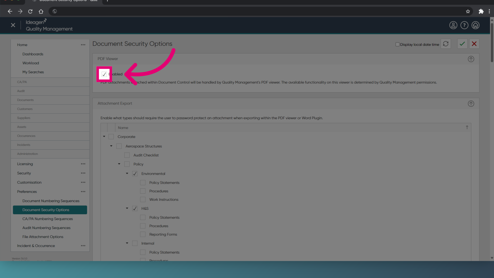 Tick 'Enabled'