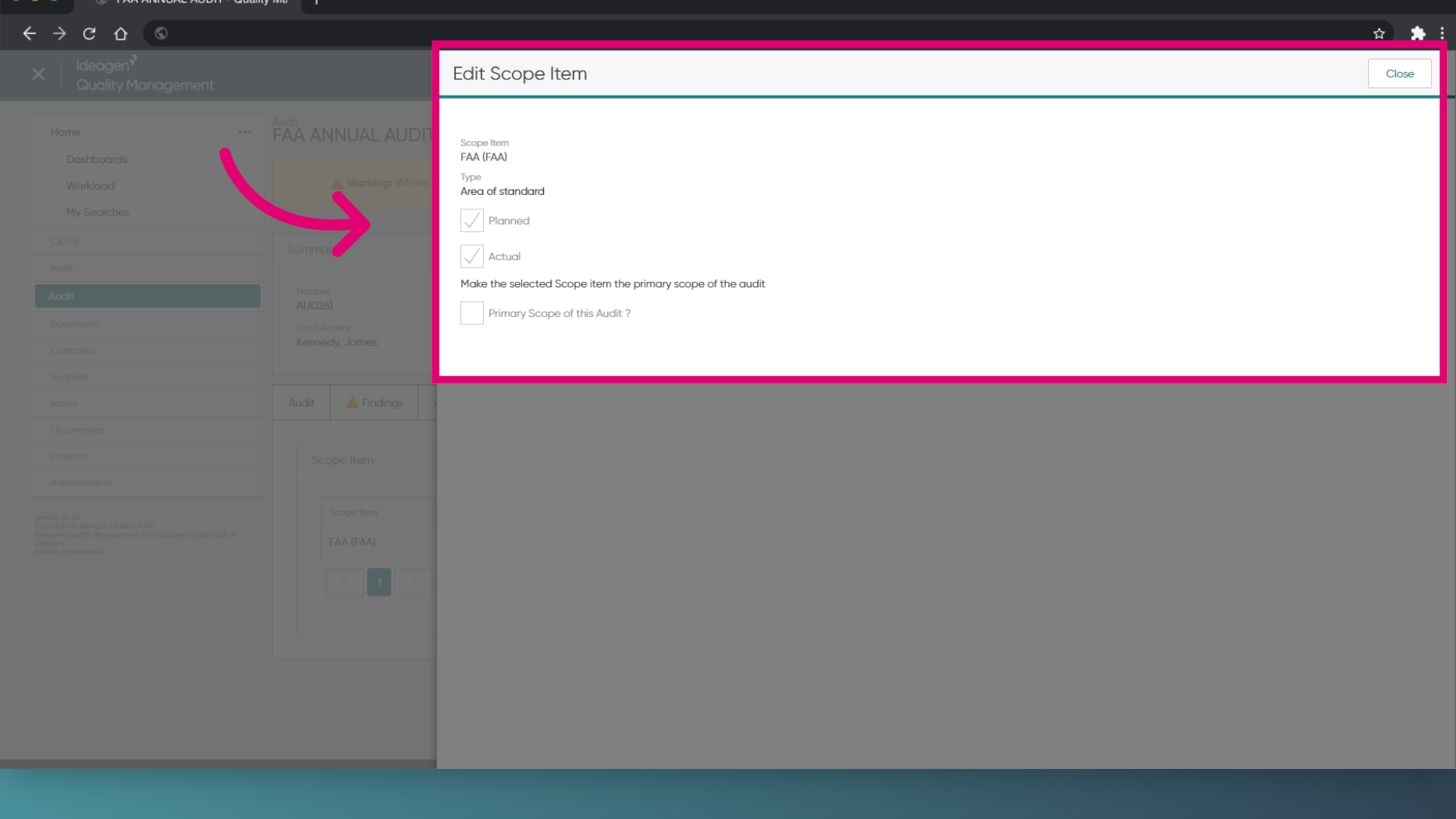 Click 'Planned'