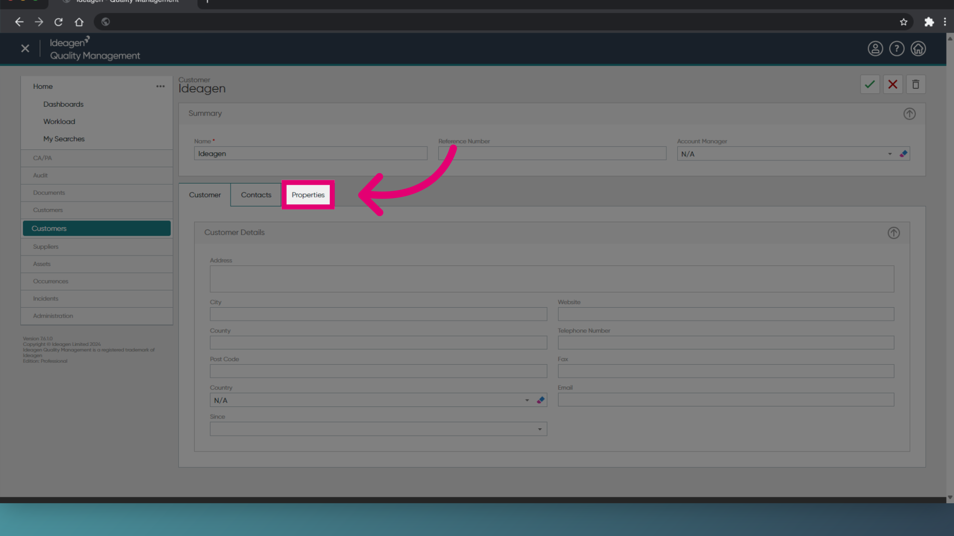 Select 'Properties'