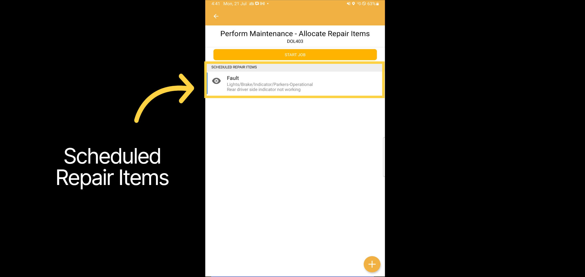 Scheduled Repair Items